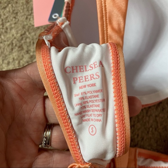 Chelsea Peers Underwire Bikini Top In Metallic Rose - Picture 7 of 9